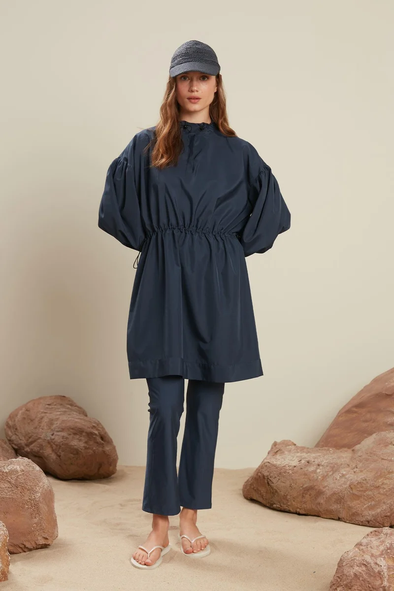 Manuka Hijab Raincoat Swimsuit Navy Blue