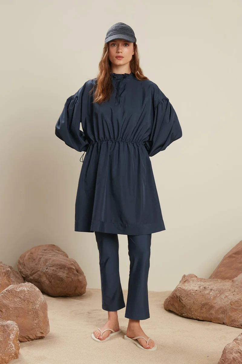 Manuka Hijab Raincoat Swimsuit Navy Blue