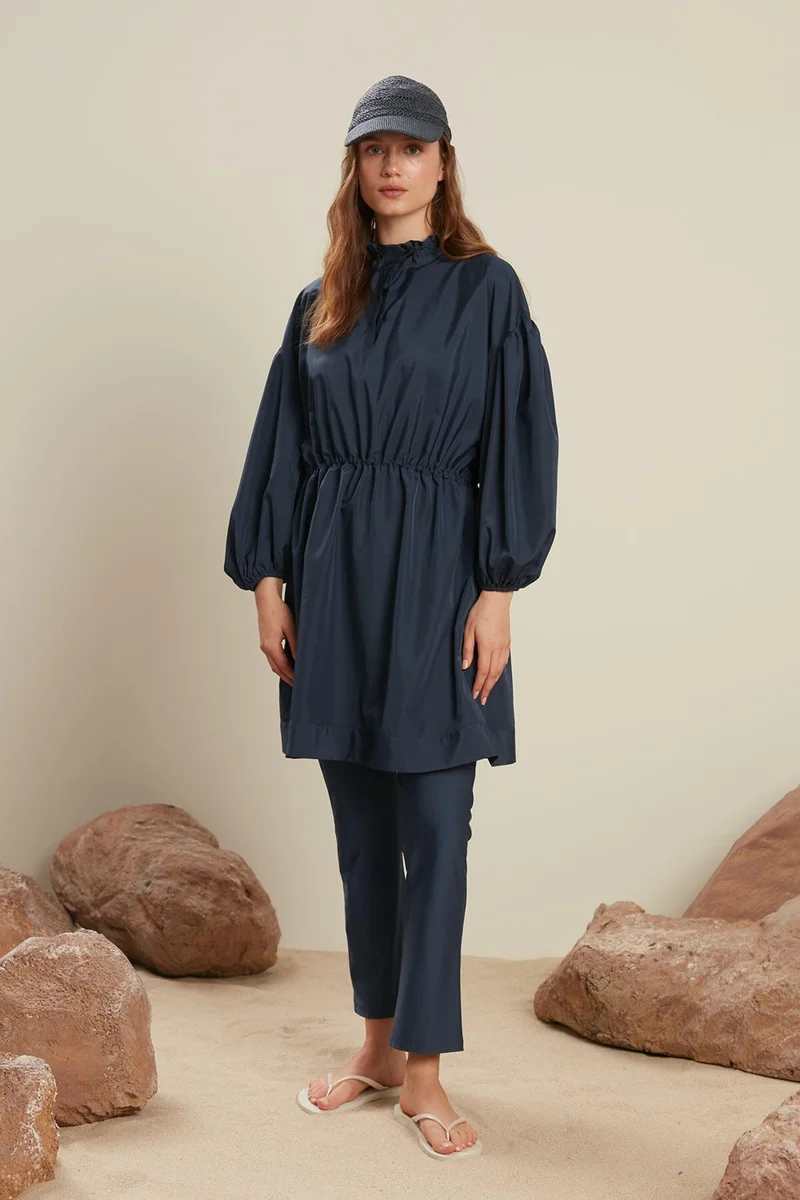 Manuka Hijab Raincoat Swimsuit Navy Blue