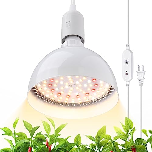 Barrina Hanging Grow Lights for Indoor Plants, 25W Full Spectrum, with Timer and 16.4FT Power Cord, Pendant Plant Lights for Indoor Growing, Large Tall Plant, Garden, Flowers, Greenhouse - Image 1