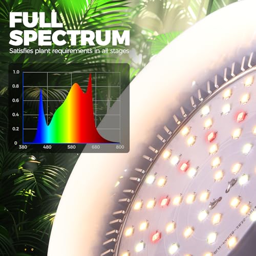 Barrina Hanging Grow Lights for Indoor Plants, 25W Full Spectrum, with Timer and 16.4FT Power Cord, Pendant Plant Lights for Indoor Growing, Large Tall Plant, Garden, Flowers, Greenhouse - Image 3