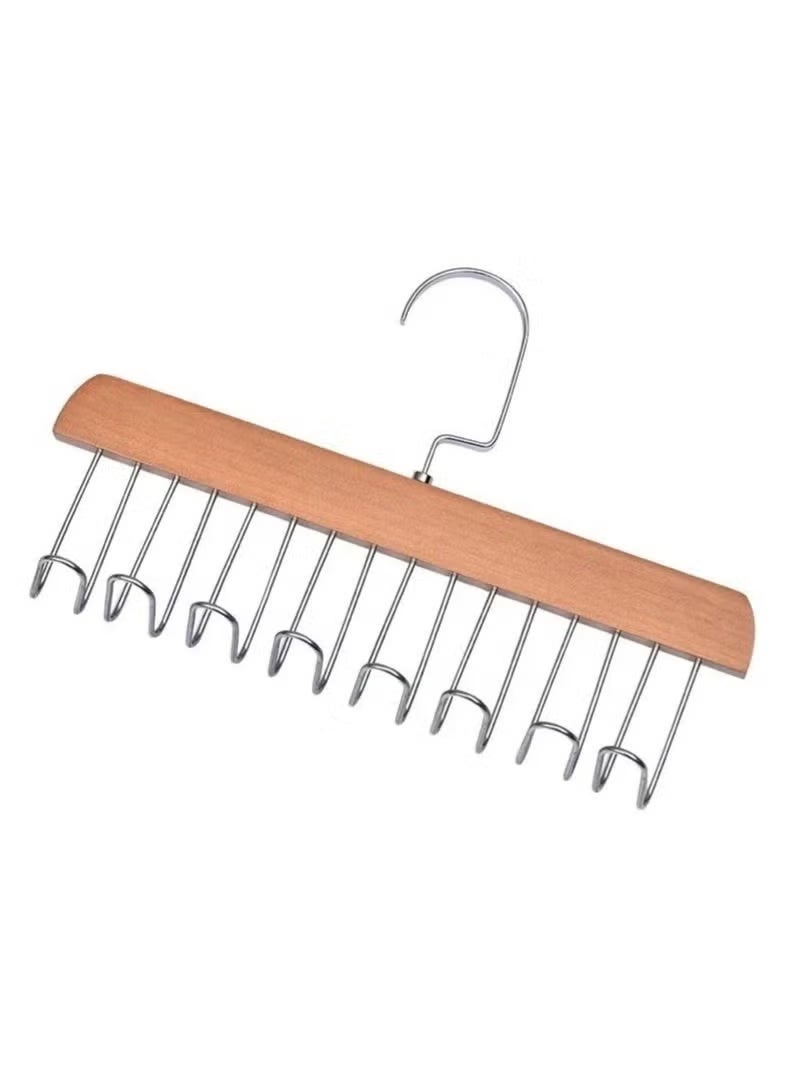 شماعة مع 8 خطافات تعليق، منظم للوشاح وحمالة الصدر - Image 4