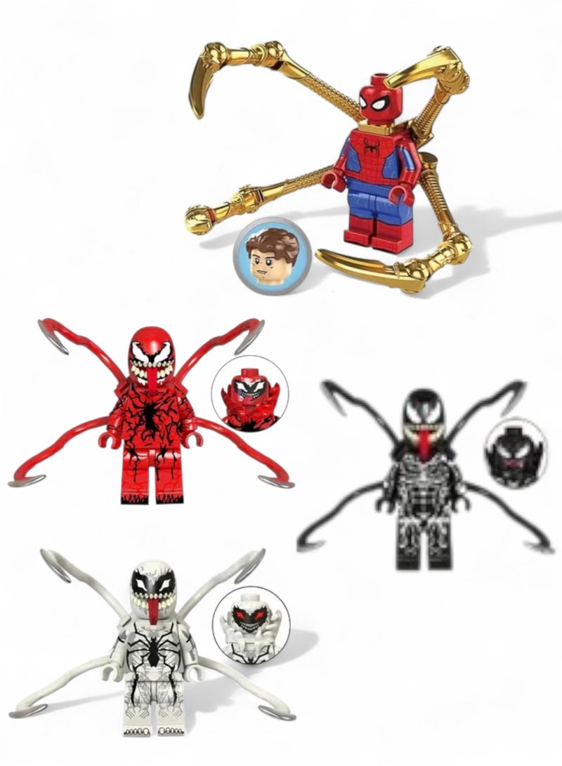 Spider-Man Building Block Set – 4-Piece Superhero Figures for Kids 