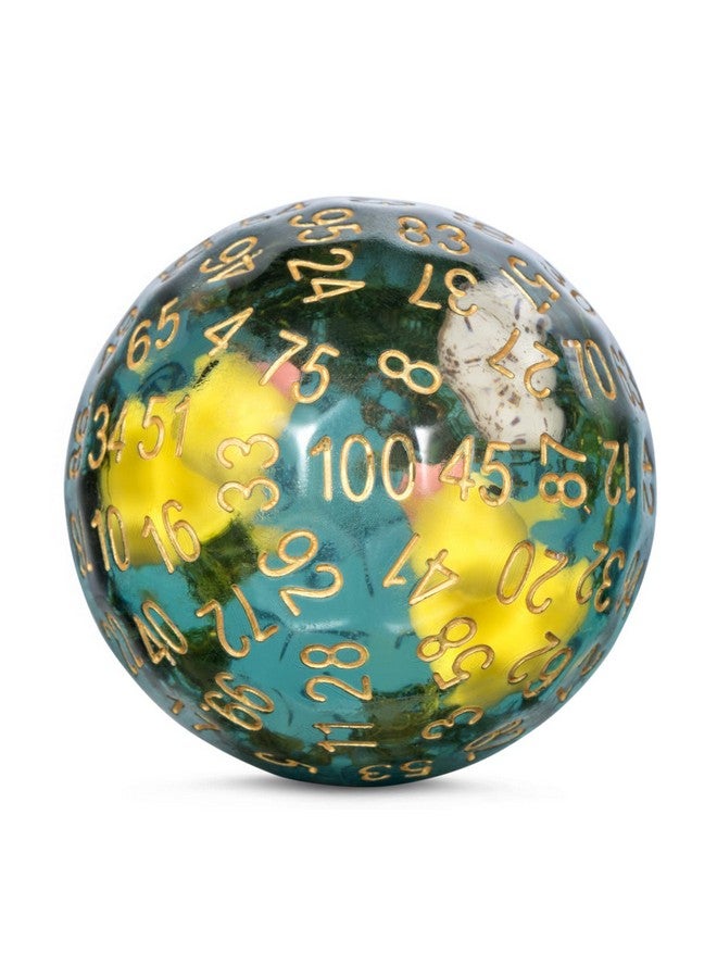 DNDND D100 Dice With Duck Inside Resin 100 Sided Die With Translucent Pouch For DD - Image 1