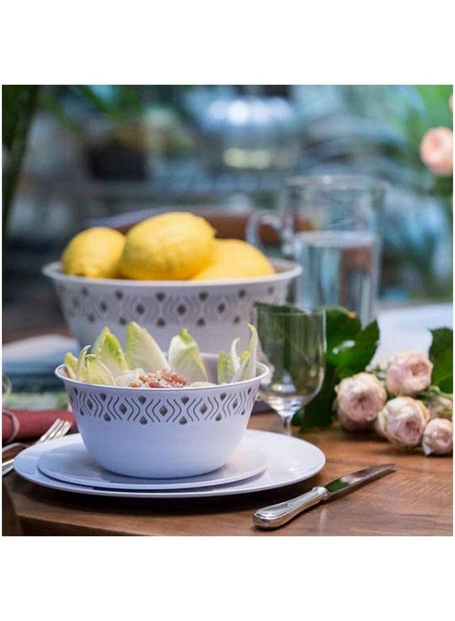 Stefanplast 3-Piece Tosca Multipurpose Plastic Bowl with Lid White and Beige 13 x 30.1 x 30.1 cm 55200 - Image 4