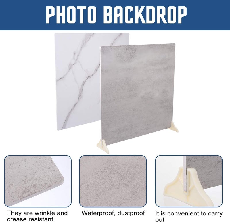 BPA 2pcs Vintage Marble Board Photo Backdrop - Image 4
