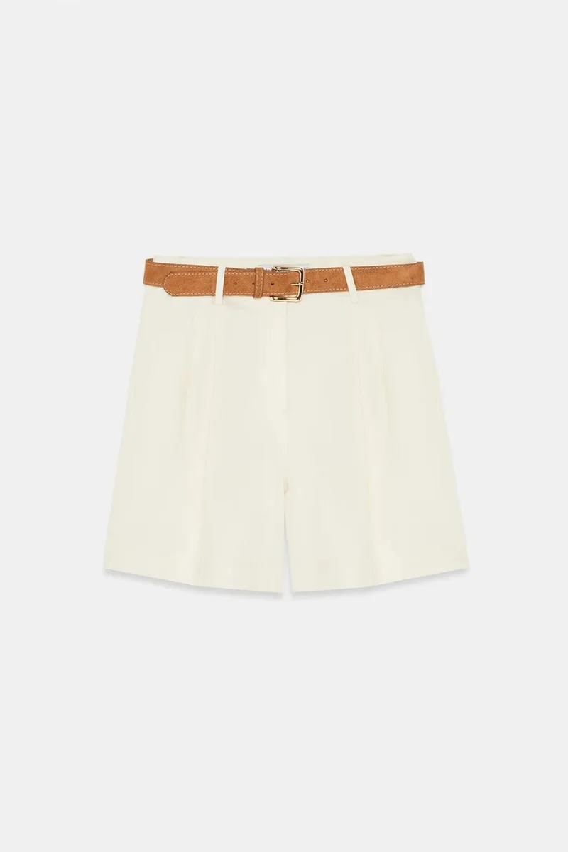 DILVIN High-Waist Wide-Leg Tailored Shorts