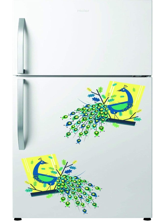 DecorVilla Decor Villa™ PVC Vinyl Peacock Door 3D Wall Sticker JUST Peel & Stick New Modern Art & Trendy Wall Stickers for Home Decoration, Living Room,Office Bedroom etc Size- 58 CM X 43 CM, Multicolor - Image 2