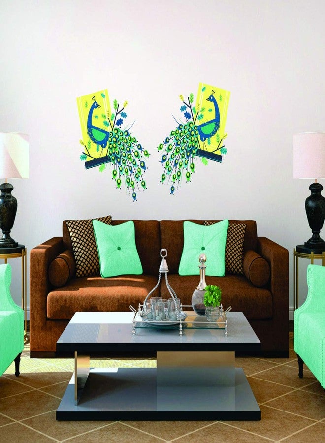 DecorVilla Decor Villa™ PVC Vinyl Peacock Door 3D Wall Sticker JUST Peel & Stick New Modern Art & Trendy Wall Stickers for Home Decoration, Living Room,Office Bedroom etc Size- 58 CM X 43 CM, Multicolor - Image 3