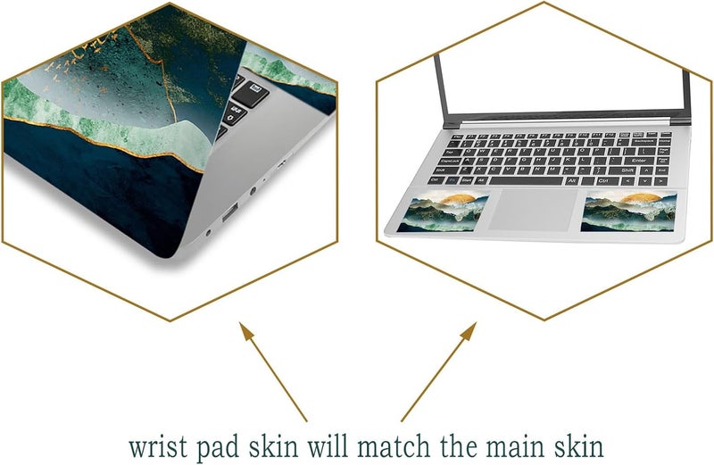 ARS Laptop Skin Sticker Decal for 12"–15.6" Laptops, Waterproof Vinyl Cover Protector for Notebook PC, Removable Decorative Laptop Sticker with Free 2 Wrist Pads, Universal Fit for MacBook, HP, Dell, Lenovo - Image 2
