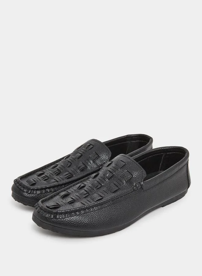 ستايلي لوفر سهل الارتداء بنقشة منسوجة