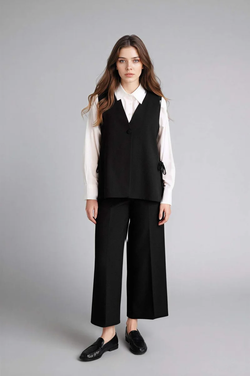 ديفاكتو Relax Fit V-Neck Vest