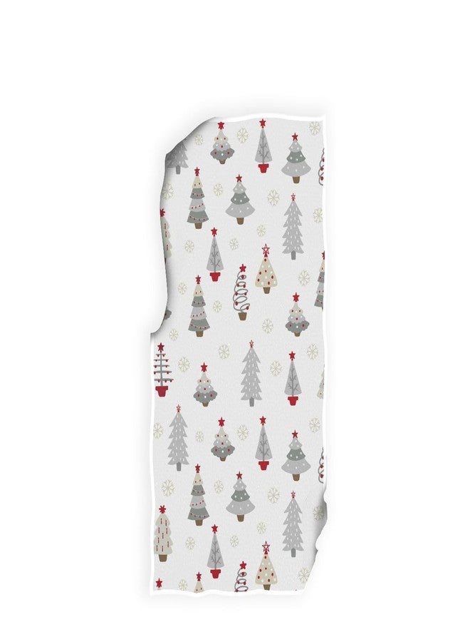 Wamika Christmas Tree Gray White Hand Bath Fingertip Towel Winter Snowflake Kitchen Towel Xmas Red Stars Bathroom Faucet Towel Set Highly Absorbent SPA Gym Shower Towels 16x30 Inch Holiday Decorations - Image 4