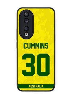Stylizedd Rugged Black edge case for Honor 90 5G, Slim fit Case Flexible Rubber Edges Anti Drop TPU Gel Thin Cover - Team Australia Pat Cummins, Jersey No 30  - Image 1