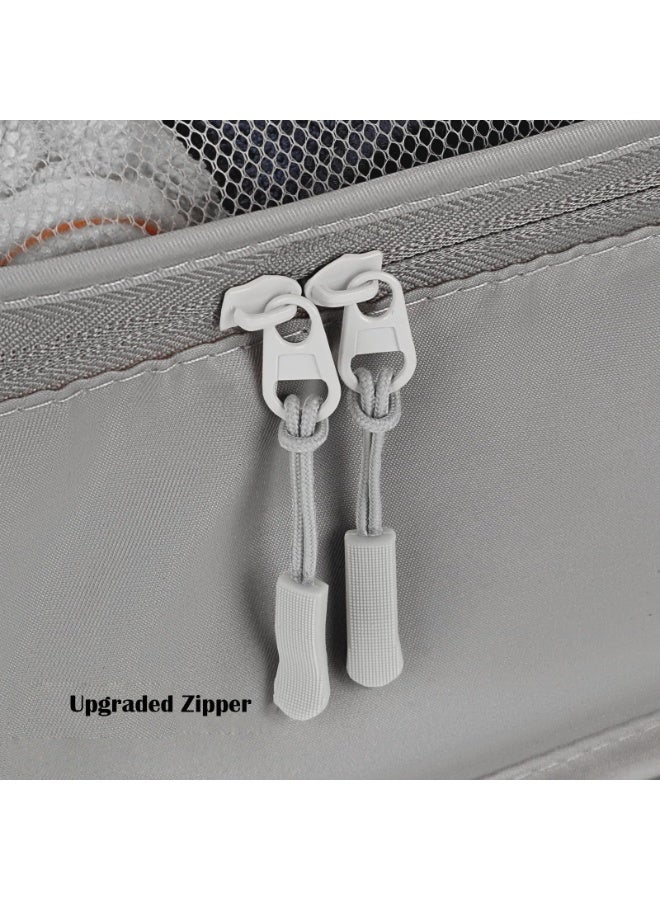 Eowhitu Travel Packing Organizers Set 8 Pieces,Waterproof Travel Bags for Suitcase, Packing Cubes for Storage Luggage, Bra, Underwear and Shoes Pouches 8 Packs-Grey - Image 4