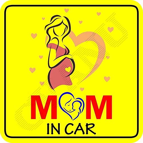 Cvanu MOM in CAR Safety Warning Car Sticker cv013 - Image 3