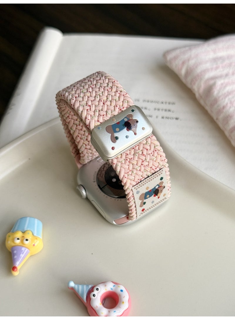 Magnetic Wristband Adjustable Nylon Strap for Apple Watch Series 10 46mm - Image 2