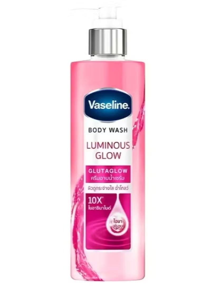 Vaseline Luminous Glow Body Wash with GlutaGlow 10X Niacinamide & Hyaluronic Acid for Radiant Skin, Fruity Scent, 425ml