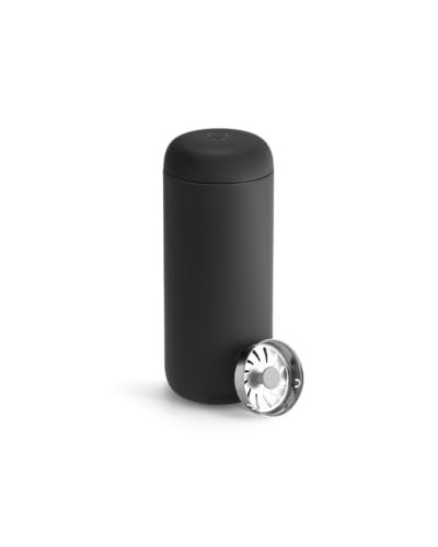 Fellow 16 oz Carter Move Travel Mug  VacuumInsulated Stainless Steel Travel Coffee Mug  Coffee Tumbler with Ceramic Interior and Splash Guard  Matte Black