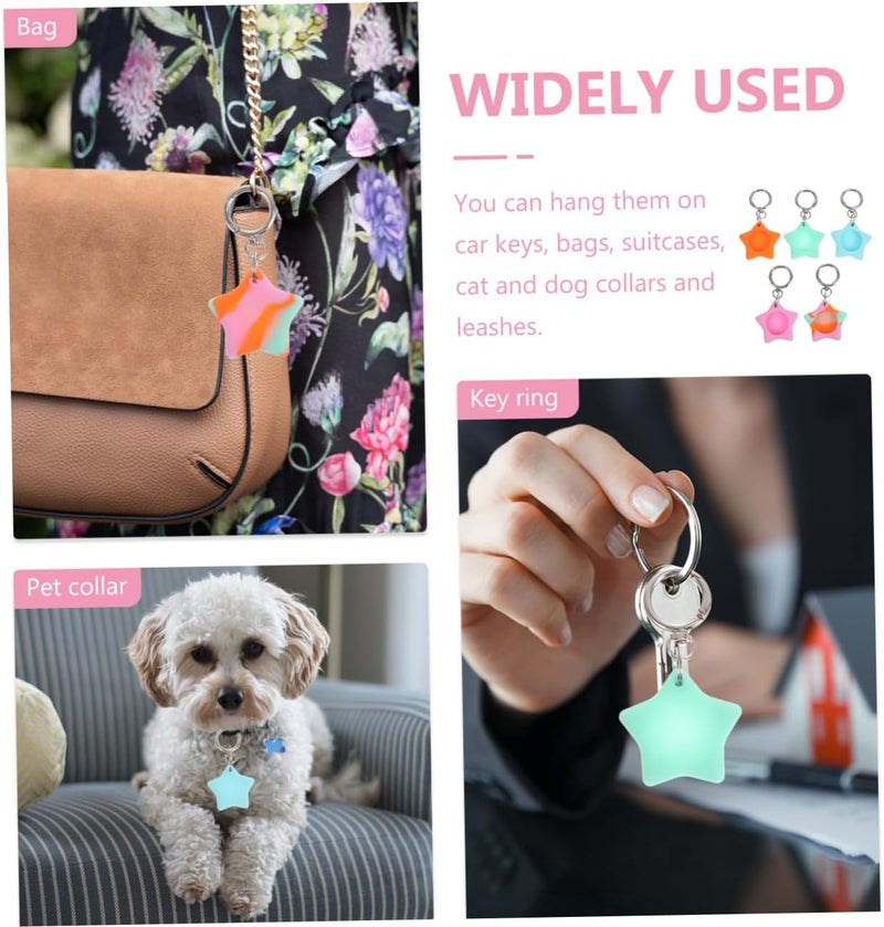 10 Pcs Case Air Tags Adorable Case Air Tag. Keyring Case for Tracer Lightweight - Image 4