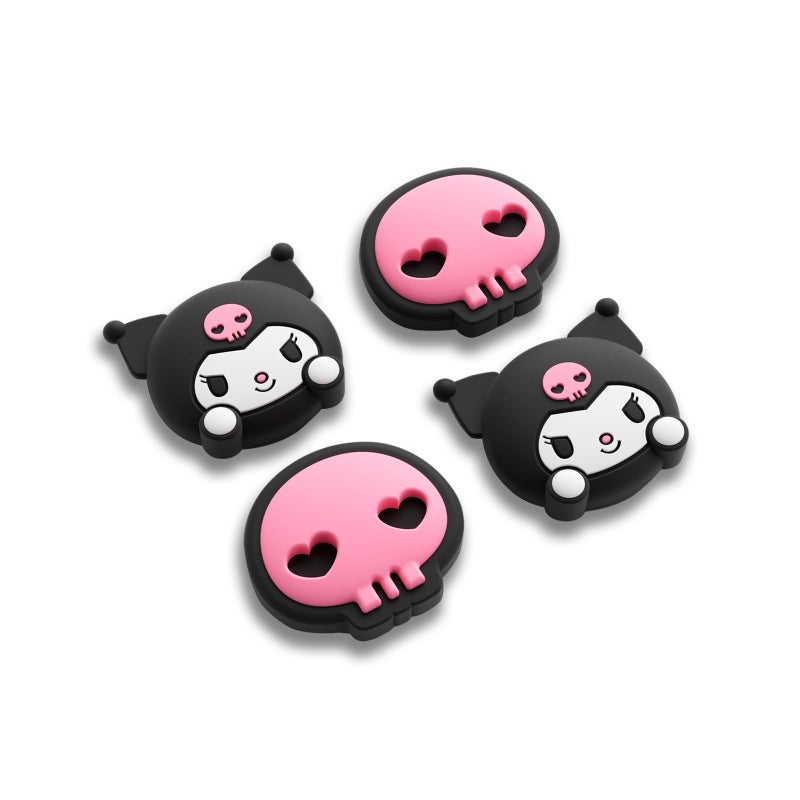 Kuitmor Thumb Grip Caps Compatible with Nintendo Switch 2 Silicone Joystick Grip Caps for Switch 2025 4pcs KLM Style Black Purple - Image 2