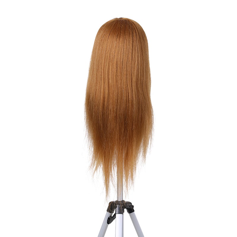 Hairdresser Training Practice Head Mannequin Head Real Hair Cosmetology Doll Head Manikin Head Practice Dummy Head Blonde - Image 1