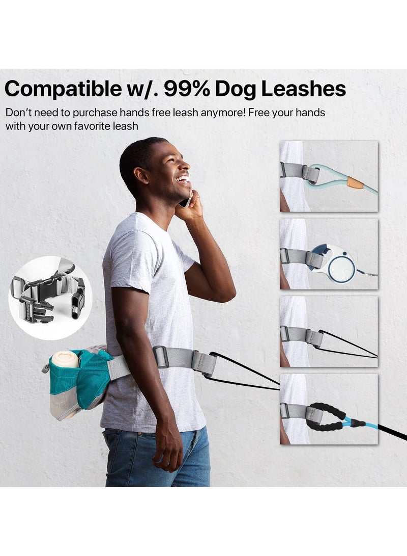 Y&D Dog Walking Pack with Hands Free Buckle, Treat Pouch for Walking, Built in Bag Dispenser, Water Bottle Holder, Collapsible Bowl, Adjustable Waist Strap Hiking, Running, Kibbles  - Image 2
