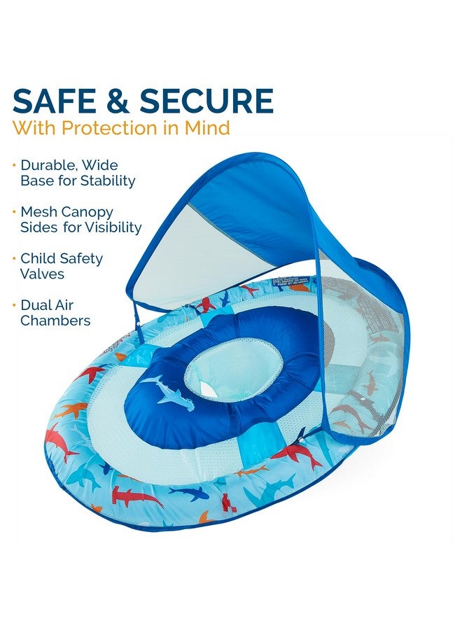 Swimways Sun Canopy Inflatable Baby Spring Float for Kids 9-24 Months, Shark Design - Image 5