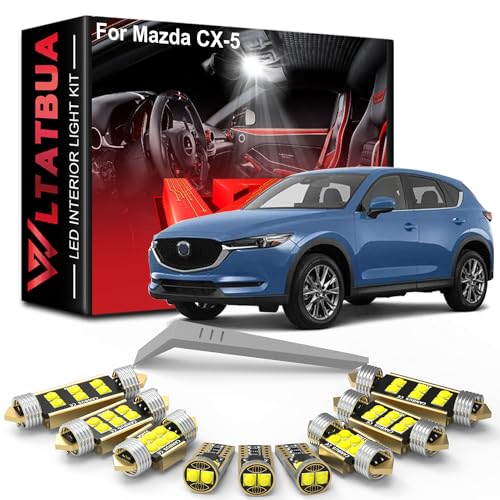 WLTATBUA LED Interior Light Replacement for Mazda CX5 CX5 2013 2014 2015 2016 2017 2018 2019 2020 2021 2022 2023 2024 Super Bright 6000K White Bulbs Kit Package Install Tool - Image 1