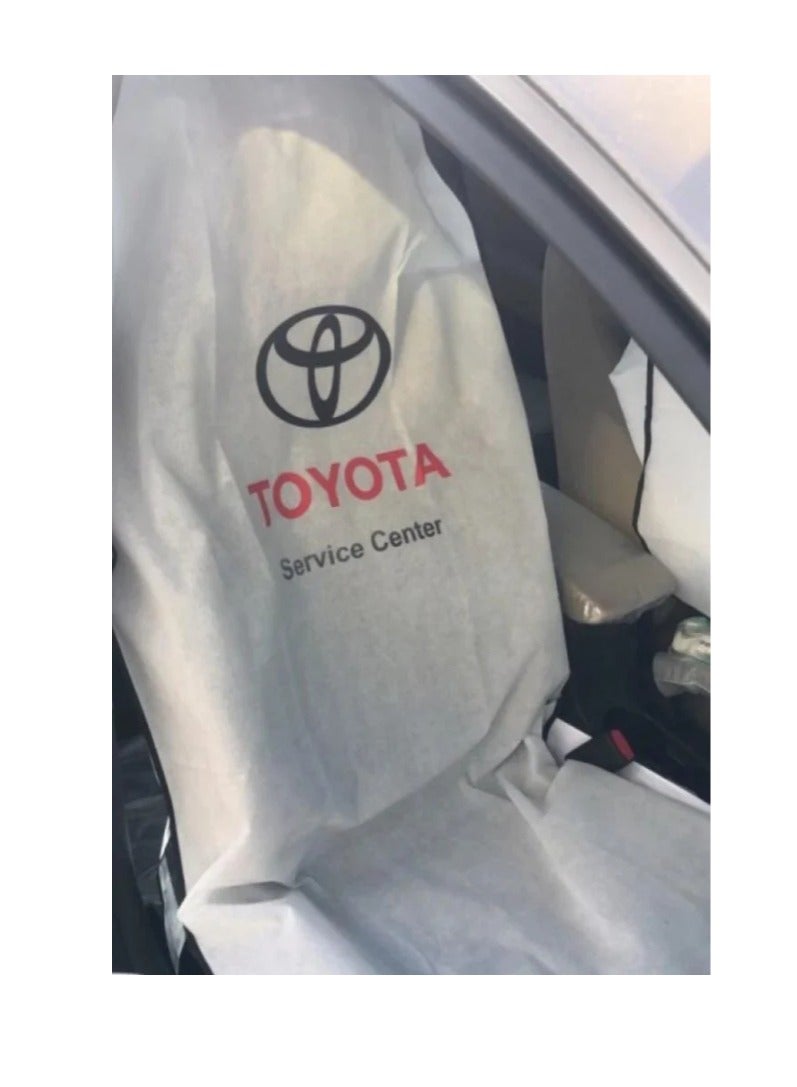 TOYOTA ToyotaToyota seat covers, white fabric, front seats, driver and passenger seat covers, white fabric, front two seats  - Image 2