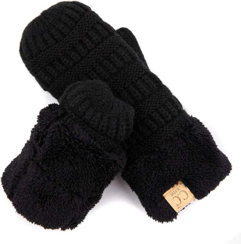 Cc Colorful Ribbed Knit Children's Mittens – Warm, Soft & Cozy Winter Gloves - Image 2