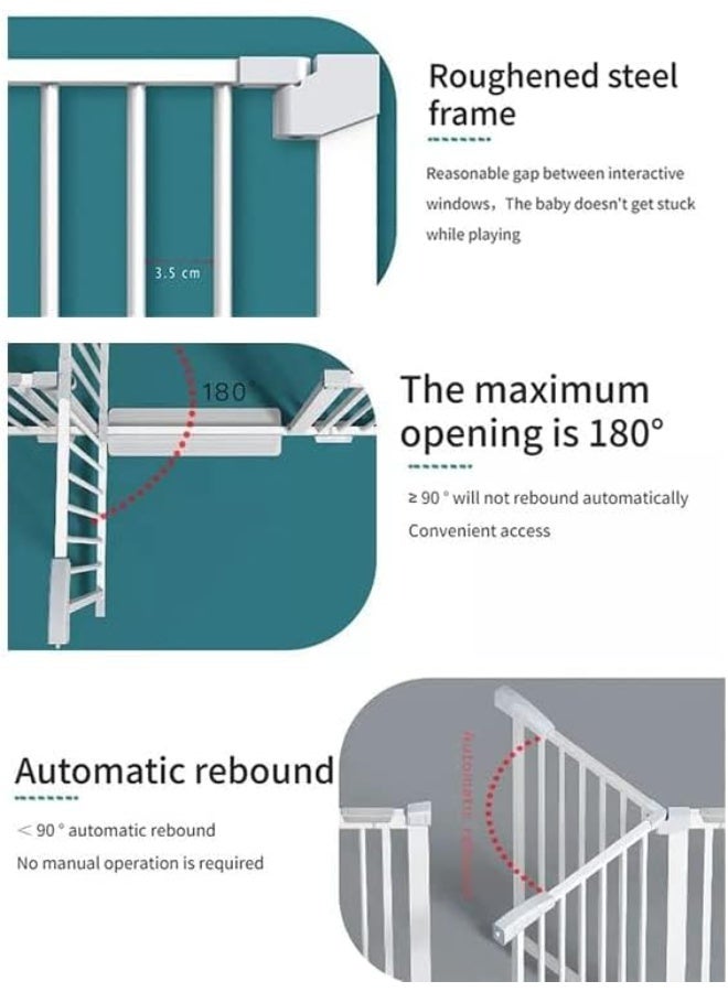 Manual lockable child safety gate - push-button installation without screws - Image 5