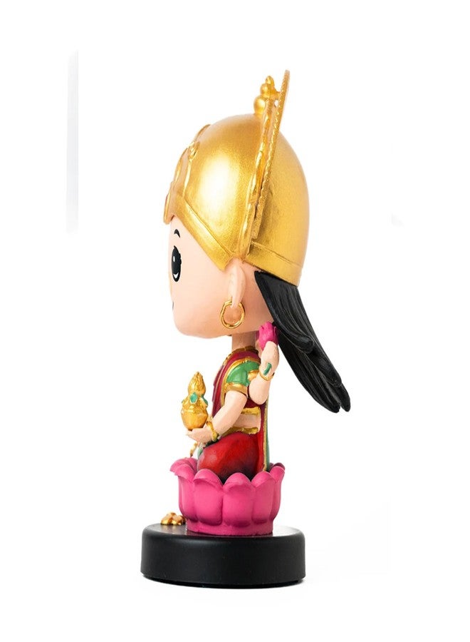 JOUET Laxmi Devi Bobblehead - Perfect for Car Dashboards, Office Tables, Home Decor - Features Lotus & Kalash - Ideal God Statue for Gifting to Kids, Family, Friends - Image 2