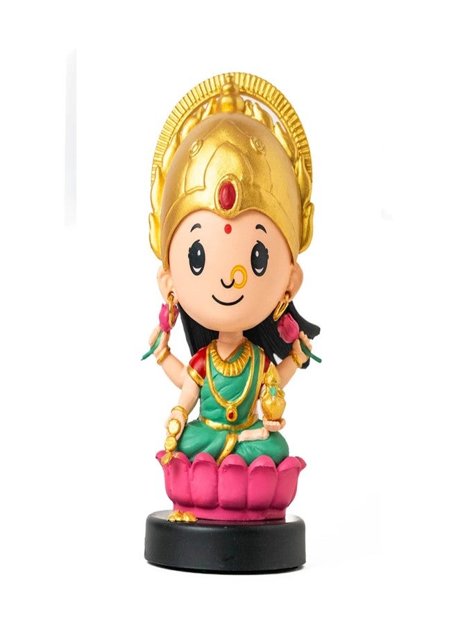 JOUET Laxmi Devi Bobblehead - Perfect for Car Dashboards, Office Tables, Home Decor - Features Lotus & Kalash - Ideal God Statue for Gifting to Kids, Family, Friends - Image 1