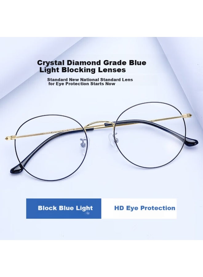 Vegoos Blue Light Blocking Radiation Protection Gl Uni Non-prescription Clear Lens Round Frame Anti-blue Light Computer And Phone Eyewear - Image 3