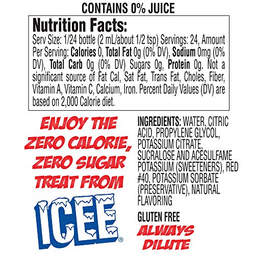 ICEE Zero Calorie Cherry, Blue Raspberry, Orange and Mango Liquid Water Enhancer Drink Mix, Natural Flavor Drops, Sugar Free, 1.62 Fl Oz Concentrate (48 ml) - 4 Ultimate Variety Pack - Image 3