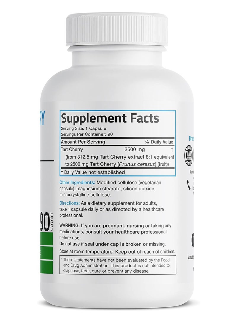 برونسون مستخلص تارت الكرز 2500 مجم، تركيبة نونجمو المميزة محملة بمضادات الأكسدة والفلافونويدات، 90 كبسولة نباتية - Image 2