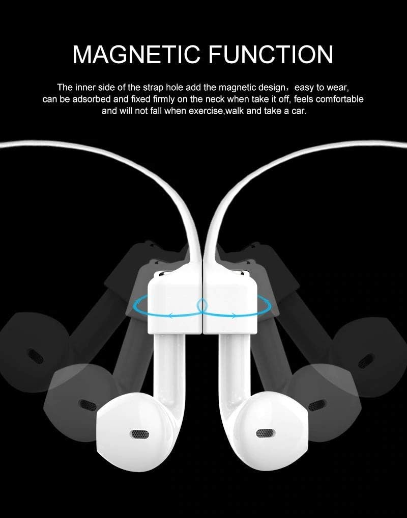 SOLDOUT ™ Anti Lost Silicone Magnetic Rope Earphone Strap For TWS Bluetooth Earphones Compatible With AirPods 2 3 Pro Accessories (Red) - Image 2