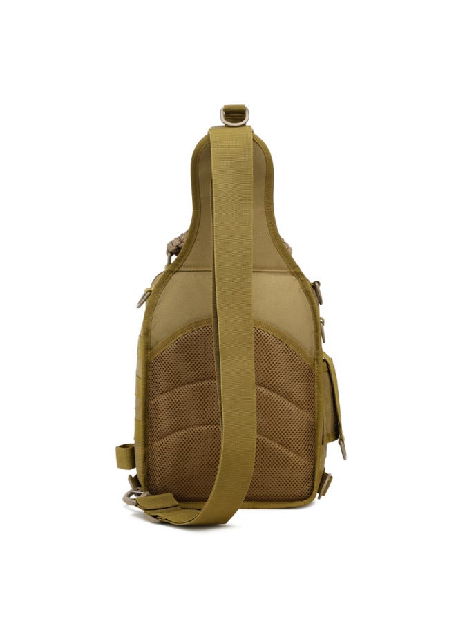 Generic Outdoor Crossbody Tactical Backpack Men's Camouflage Oxford Cloth Wear Resistant Single Shoulder Bag For Outdoor Sports-Color:Army Green - Image 2