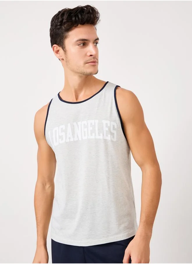 ستايلي Styli Graphic Print Tank and Shorts Set