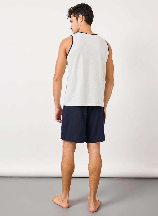 Styli Styli Graphic Print Tank and Shorts Set