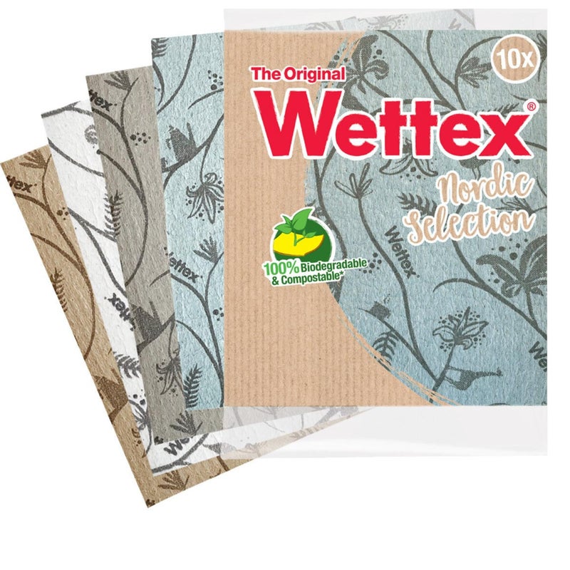 Wettex The Original 10-Pack Swedish Superabsorbent Dishcloth - Durable - Modern Limited Edition - Image 2