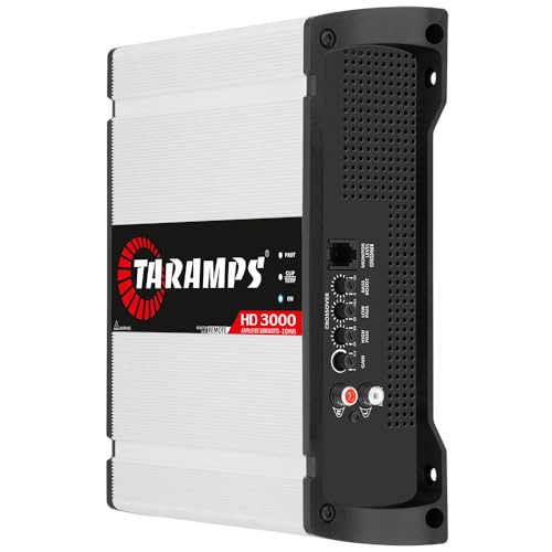 Taramp's تارامبس HD 3000 2 أوم 1 قناة 3000 واط RMS ماكس نظام صوتي كامل النطاق للسيارات، مضخم أحادي، مؤشر LED، مضخم فئة D، تقاطع، مضخم أبيض 3k، جودة الصوت - Image 3