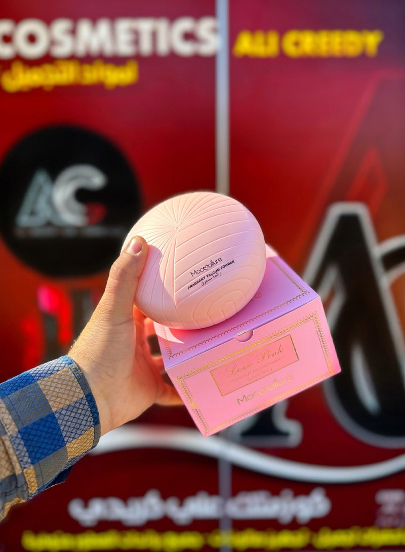 Moc Allure Moccallure Love Pink Fragrant Talcum Powder with Soft Plush Puff - Long-Lasting Floral Scent Body Powder for Skin Softening & Freshness with Large Application Puff in Gift Box 100g (3.5 oz) - Image 4