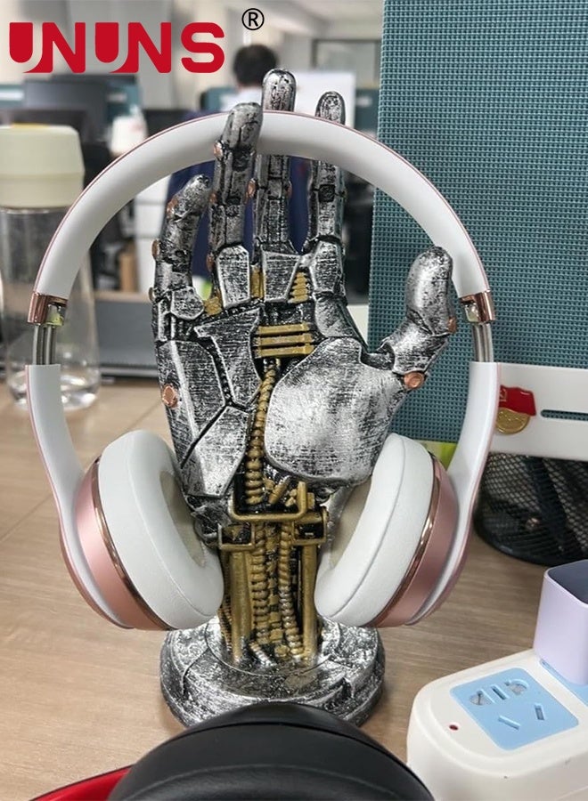 UNUNS Controllers Holder,Gaming Controller Holder Controller Holder Figure Headphone Stand & Controller Mechanical Hand Gaming Accessories Desk Decor Figure for Desk Gamer Gifts Halloween Decorations,29.5x16.5x13.5cm - Image 3