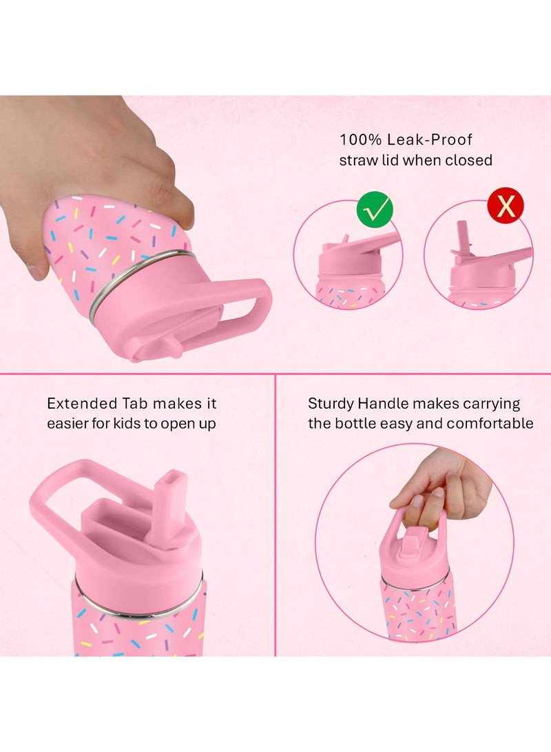 ESSEN Kids Water Bottle Stainless Steel for Girls Sprinkles – 414 ml - Image 5