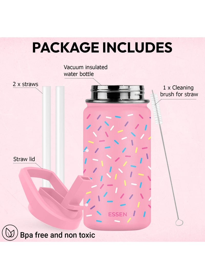 ESSEN Kids Water Bottle Stainless Steel for Girls Sprinkles – 414 ml - Image 4