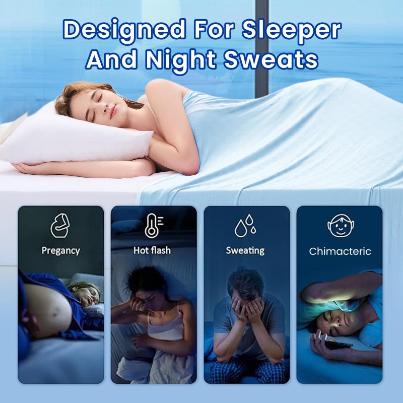 Topcee Cooling Blanket, Summer Cooling Blankets for Hot Sleepers, Arc-Chill Q-Max>0.5 Cool Fiber, Oeko-TEX 100% Certified, Soft, Breathable, Double-Side Bed Throw,Keep Cool for Adults Kids 50"x70" - Image 4