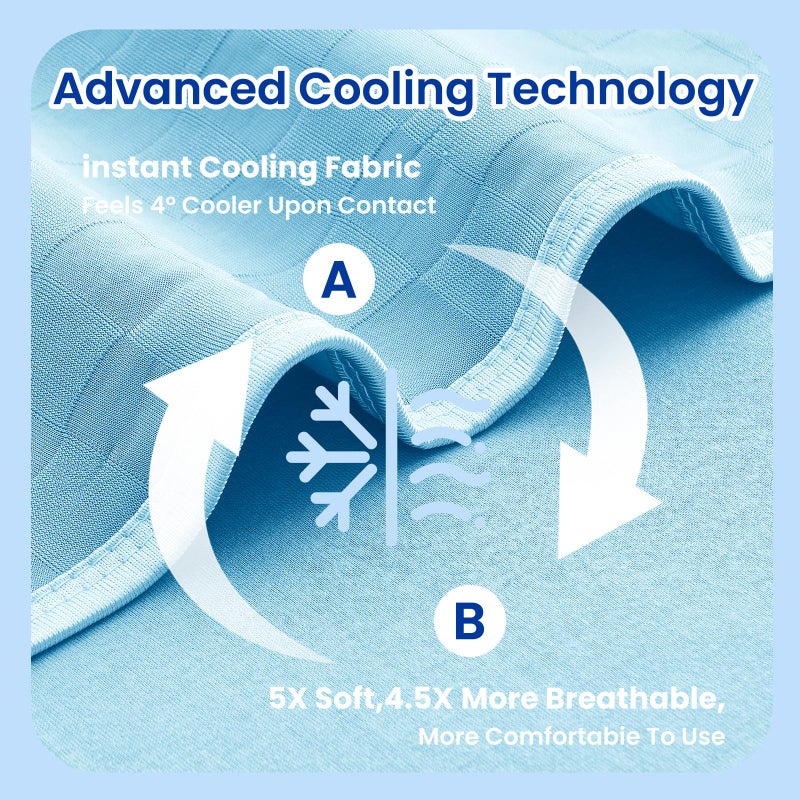 Topcee Cooling Blanket, Summer Cooling Blankets for Hot Sleepers, Arc-Chill Q-Max>0.5 Cool Fiber, Oeko-TEX 100% Certified, Soft, Breathable, Double-Side Bed Throw,Keep Cool for Adults Kids 50"x70" - Image 5