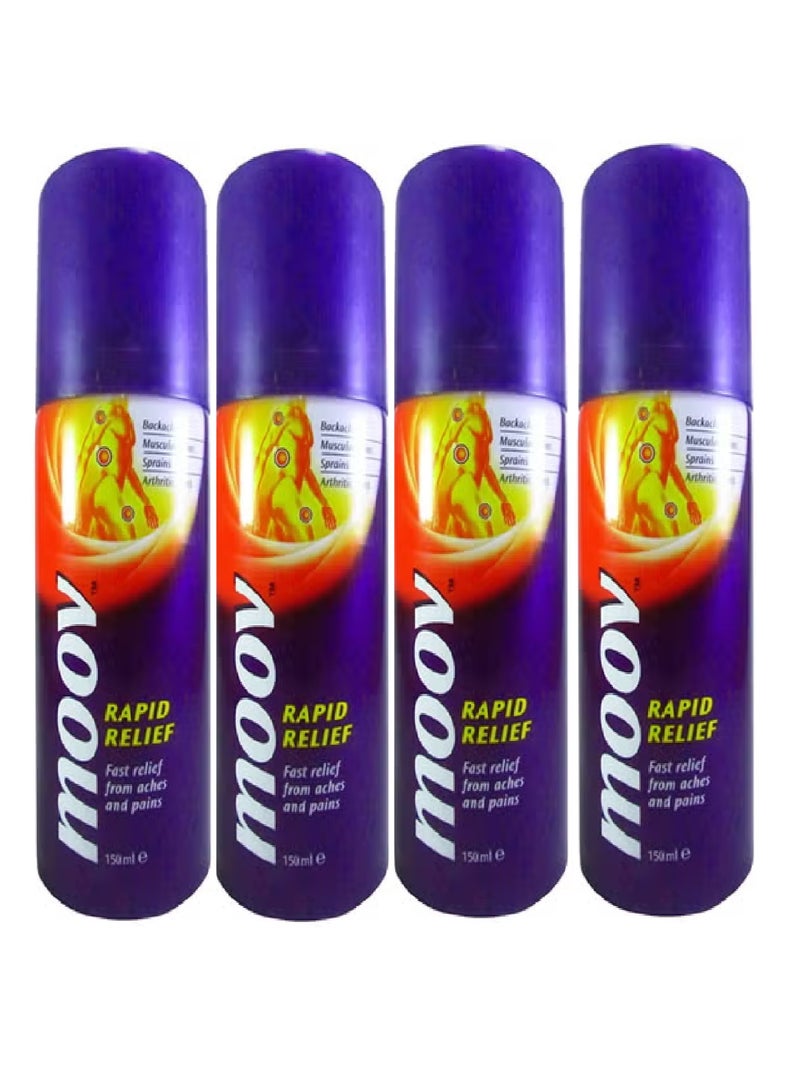 موف 4 قطع من بخاخ سريع لتخفيف الآلام 150X4مل